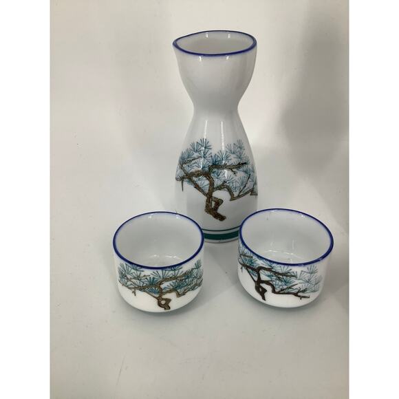 Lot of 7 Vintage Japanese Ceramic Handpainted Saki Tea Set Pitchers & Cups L20-3 - Picture 2 of 7